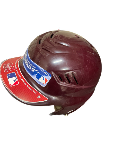 Vist Large View of Product Image Which is Used Rawlings COOLFLO Batting Helmet No Mask Maroon One Size
