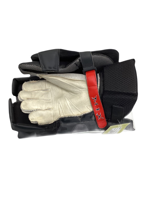 Vist Large View of Product Image Which is Used HAGAN MX5 BLOCKER Senior Goalie Blocker White/Red/Navy