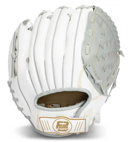 Vist Large View of Product Image Which is Franklin Field Master 10.50" Fastpitch Utility Glove - White Gray