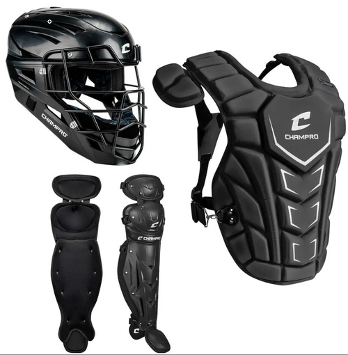 Vist Large View of Product Image Which is Black - Champro OPTIMUS MVP PLUS Baseball Catcher's Set CBSN2