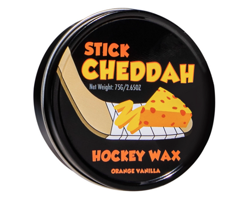 Vist Large View of Product Image Which is Franklin Sports Hockey Stick Wax Maximum Grip Stick Wax Orange Vanilla Scent
