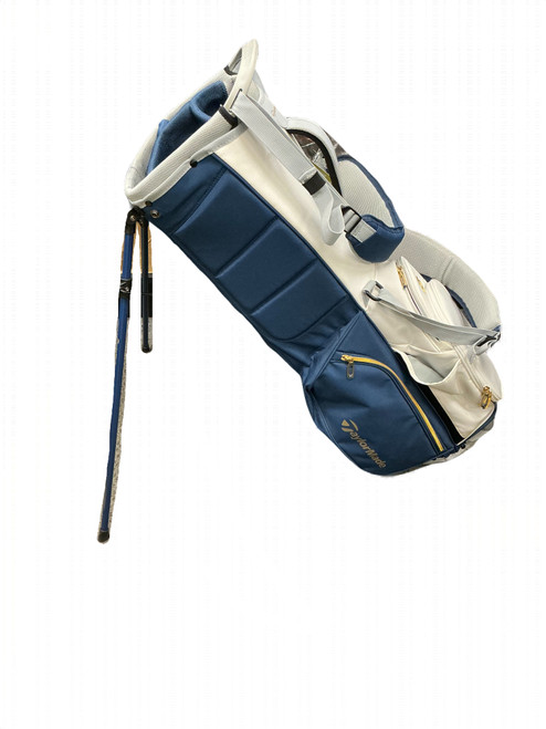 Vist Large View of Product Image Which is Used Taylormade 2.0 STAND BAG Mens Stand Bag Grey And Navy Blue