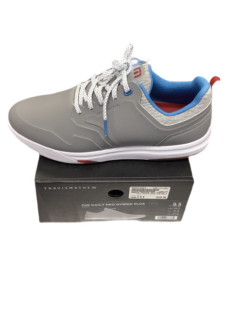 Vist Large View of Product Image Which is Used TRAVIS MATHEW PRO HYBRID Mens Golf Shoes Grey Senior 9.5