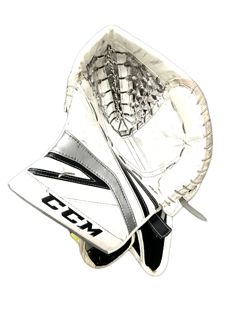 Vist Large View of Product Image Which is Used CCM PREMIER II Senior Goalie Catcher White
