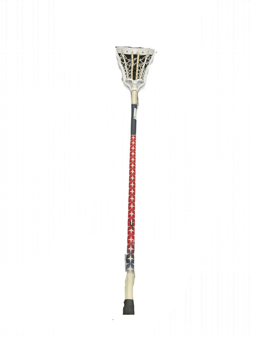 Vist Large View of Product Image Which is Used Harrow LACROSSE STICK Wmn Atk/Mid Complete Stick White/Red/Navy