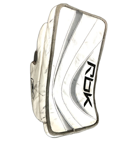 Vist Large View of Product Image Which is Used Reebok PREMIER Inter Goalie Blocker White And Silver