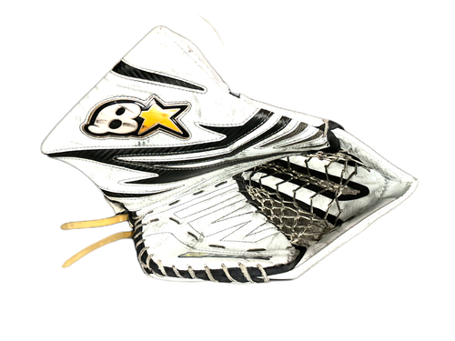 Vist Large View of Product Image Which is Used Brians OPTIK 2 Senior Goalie Catcher Black And White
