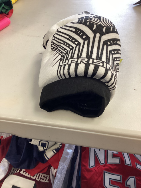 Vist Large View of Product Image Which is Used Brine UPRISING Lacrosse Arm Pads/Guards Black And White XS