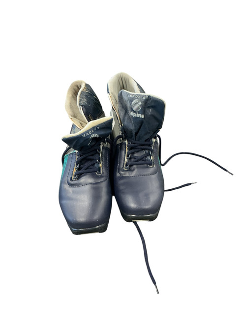 Vist Large View of Product Image Which is Used L.L. Bean Mens SNS XC Ski Boots Royal Blue M 10.5