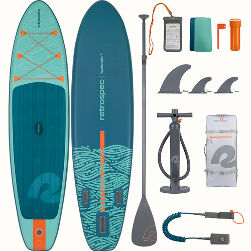 Vist Large View of Product Image Which is New Retrospec Weekender 2 Inflatable Stand Up Paddle Board Seafoam Tide- 10'6