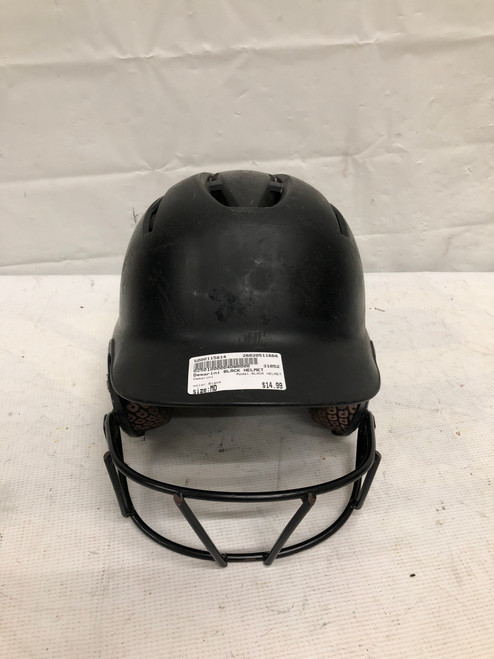 Vist Large View of Product Image Which is Used Demarini BLACK HELMET Batting Helmet w/Mask Black MD