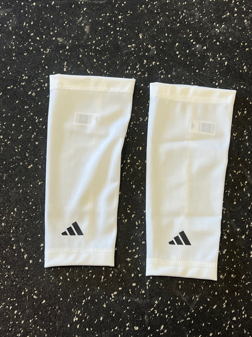 Vist Large View of Product Image Which is Used Adidas SHINGUARD SLEEVE Soccer Socks White SM