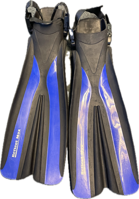 Vist Large View of Product Image Which is Used Underwater Fins Royal Blue L/XL