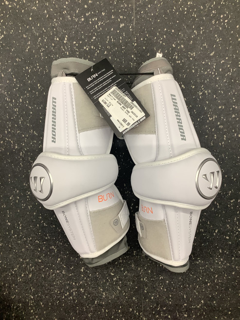 Vist Large View of Product Image Which is Used Warrior BURN ARM PAD Lacrosse Arm Pads/Guards White LG