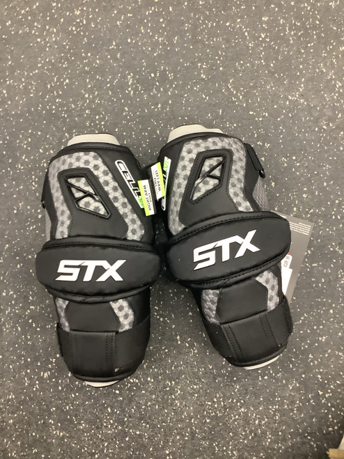 Vist Large View of Product Image Which is Used STX CELL VI ARM GUARDS NEW Lacrosse Arm Pads/Guards Black LG