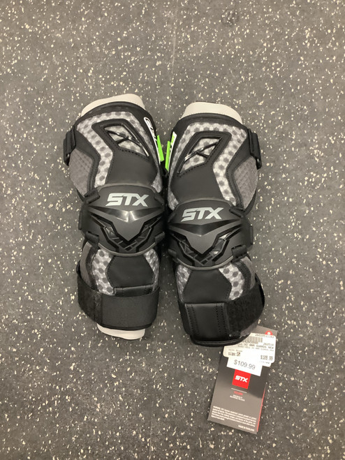 Vist Large View of Product Image Which is Used STX CELL VI ARM GUARDS NEW Lacrosse Arm Pads/Guards Black SM