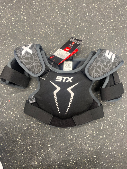 Vist Large View of Product Image Which is Used STX STALLION 75 NEW Lacrosse Shoulder Pads Black XXS
