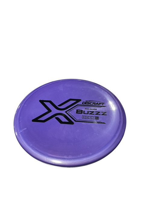 Vist Large View of Product Image Which is Used Discraft BUZZ X MID RANGE Disc Golf Mid Range Purple