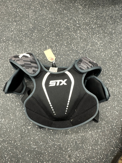 Vist Large View of Product Image Which is Used STX STALLION 75 Lacrosse Shoulder Pads Black SM