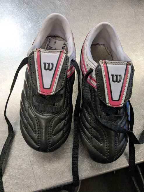 Vist Large View of Product Image Which is Used Wilson Soccer Cleats Black Youth 11.0