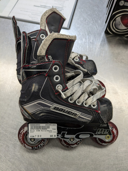 Vist Large View of Product Image Which is Used Bauer X300 Roller Hockey Skates None Youth 10.0