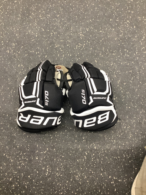 Vist Large View of Product Image Which is Used Bauer SUPREME 170 Youth Gloves Black 8"