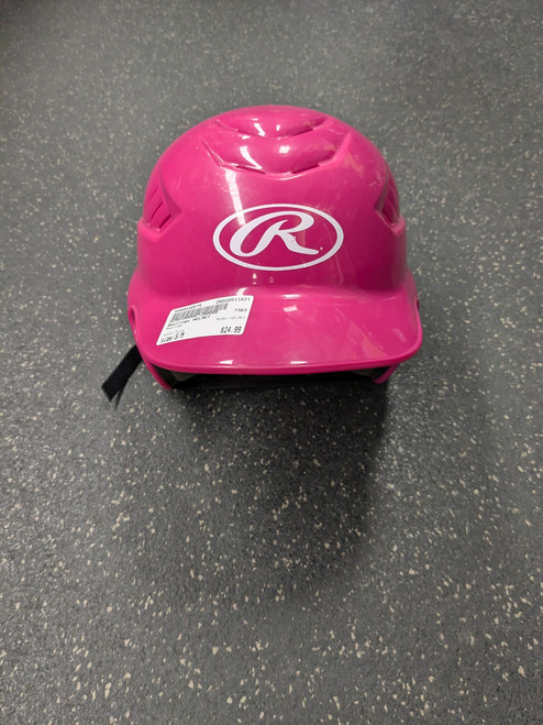 Vist Large View of Product Image Which is Used Rawlings HELMET Batting Helmet No Mask Pink S/M