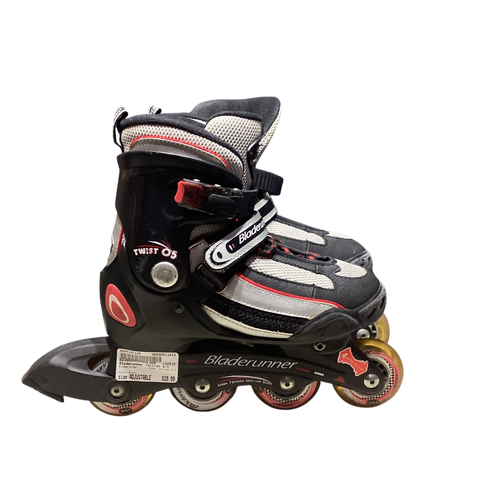 Vist Large View of Product Image Which is Used Bladerunner TWIST05 4-7 Junior Rec Fitness Skates Black Adjustable