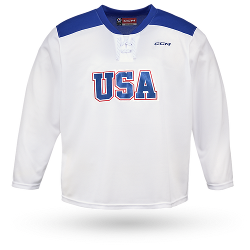 Vist Large View of Product Image Which is CCM Flag Fan USA Jersey #YFW000