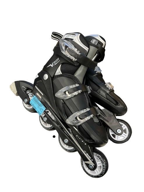 Vist Large View of Product Image Which is Used RollerDerby V TECH 500 Senior Rec Fitness Skates Black Adjustable