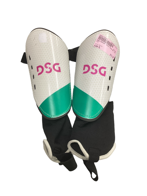 Vist Large View of Product Image Which is Used Dsg Soccer Shin Guards Junior White XL