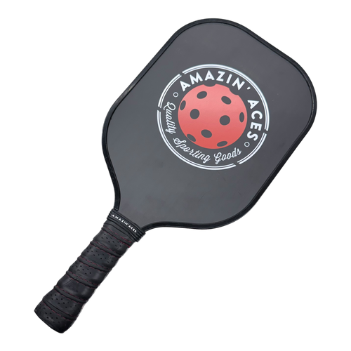 Vist Large View of Product Image Which is Used AMAZIN ACES Pickleball Racquet Black