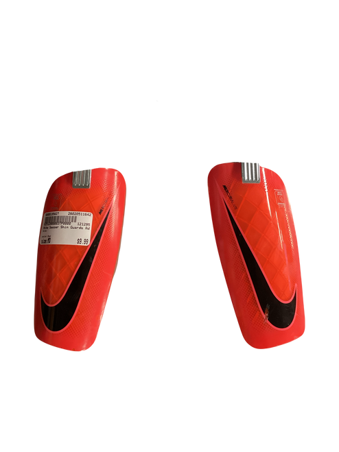 Vist Large View of Product Image Which is Used Nike Soccer Shin Guards Adult Red MD