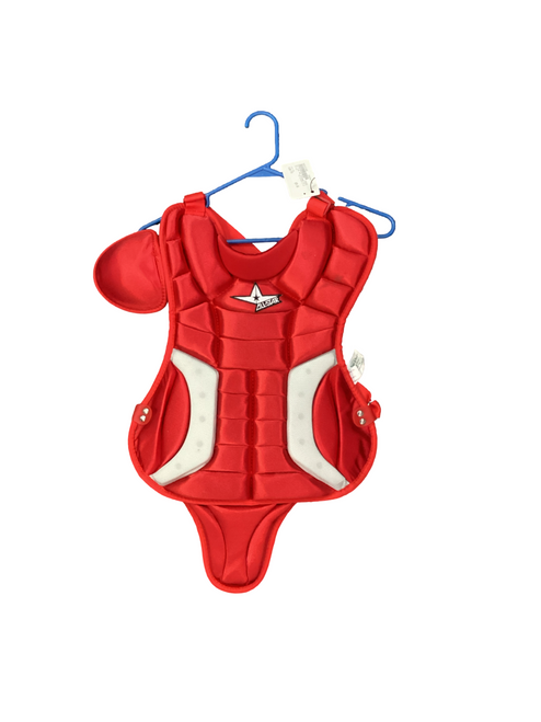 Vist Large View of Product Image Which is Used All Star RED CATCHERS CP YTH Catchers Chest Protector Red Youth