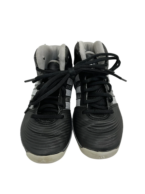 Vist Large View of Product Image Which is Used Adidas Youth 13.5 Basketball Shoes Black And Grey