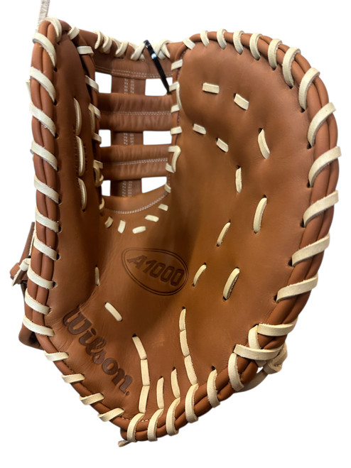 Vist Large View of Product Image Which is Used Wilson A1000 BB/SB First Base RH Throw Brown 12 1/2"