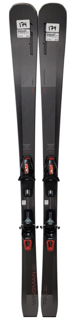 Vist Large View of Product Image Which is Used Elan WINGMAN 78C Mens Skis Grey 174 cm with Elan EL 10 System Bindings