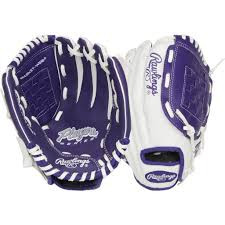 Vist Large View of Product Image Which is New Rawlings PLAYERS SERIES BB/SB Glove RH Throw Purple 10"
