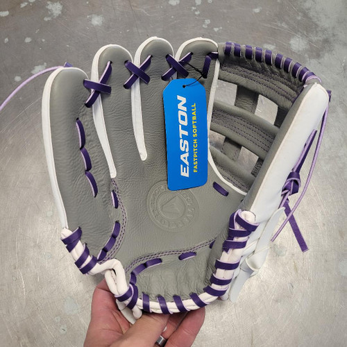 Vist Large View of Product Image Which is New EASTON BLACK MAGIC FP-11" LH THROWER WHT/PURPLE