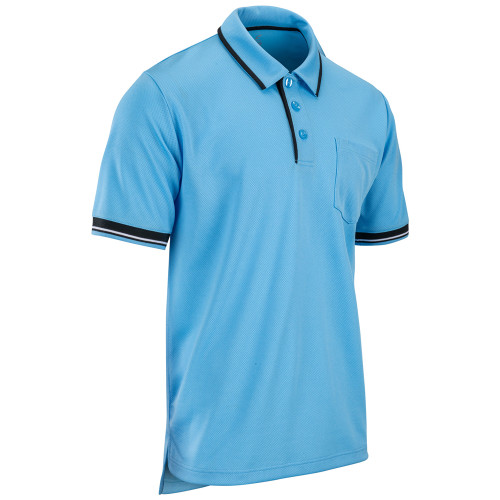 Vist Large View of Product Image Which is New CHAMPRO UMPIRE POLO LIGHT BLUE LG