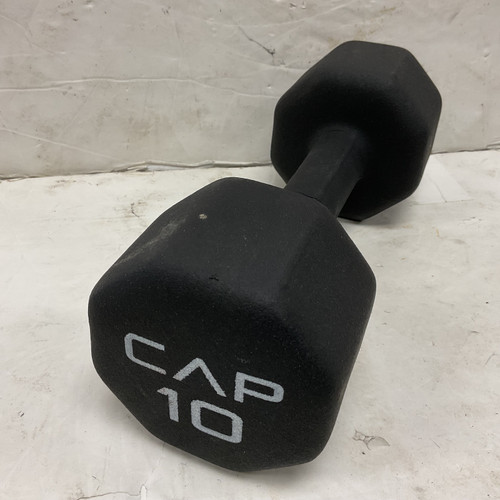 Vist Large View of Product Image Which is Used Cap Hex Dumbbell Black 10 lb