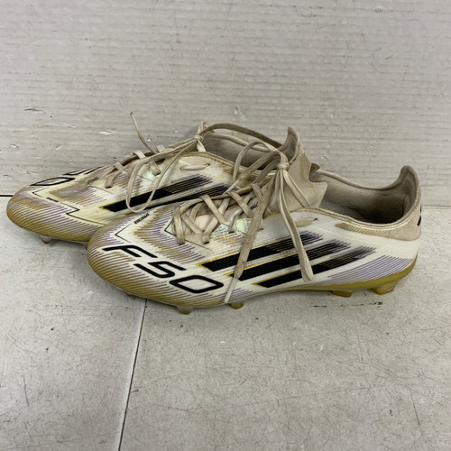 Vist Large View of Product Image Which is Used Adidas F50 Soccer Cleats White Senior 8.5