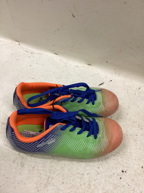 Vist Large View of Product Image Which is Used Brava Soccer Cleats Green And Royal Blue Junior 02