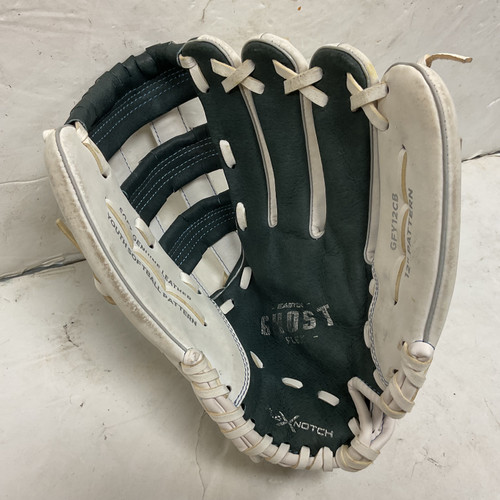 Vist Large View of Product Image Which is Used Easton Ghost GFY12CB RH Throw Fastpitch Gloves White 12"
