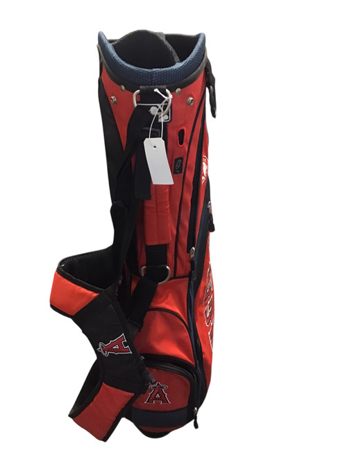 Vist Large View of Product Image Which is Used LA ANGELS 5 WAY STAND BAG Mens Stand Bag Red