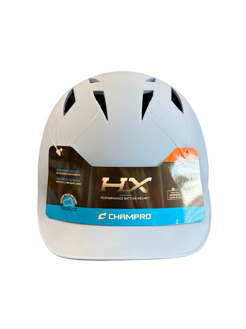 Vist Large View of Product Image Which is Used Champro HX Batting Helmet No Mask Sky Blue MD 