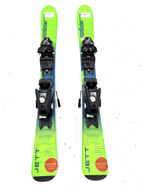 Vist Large View of Product Image Which is Used Elan JETT 90 Boys DH Ski/Binding Green 90 cm