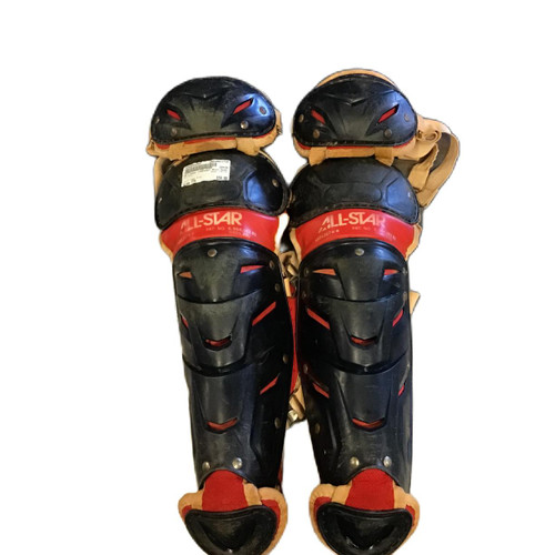 Vist Large View of Product Image Which is Used All-Star S7 AXIS Catcher's Leg Guards Navy Blue Youth