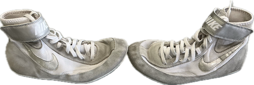 Vist Large View of Product Image Which is Used Nike Wrestling Shoes White Senior 7.5