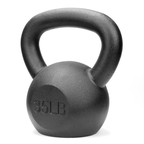 Vist Large View of Product Image Which is New XPRT Cast Iron Blk Kettlebell 35lbs